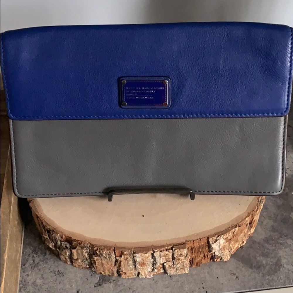 Marc by Marc Jacobs Blue and gray clutch.